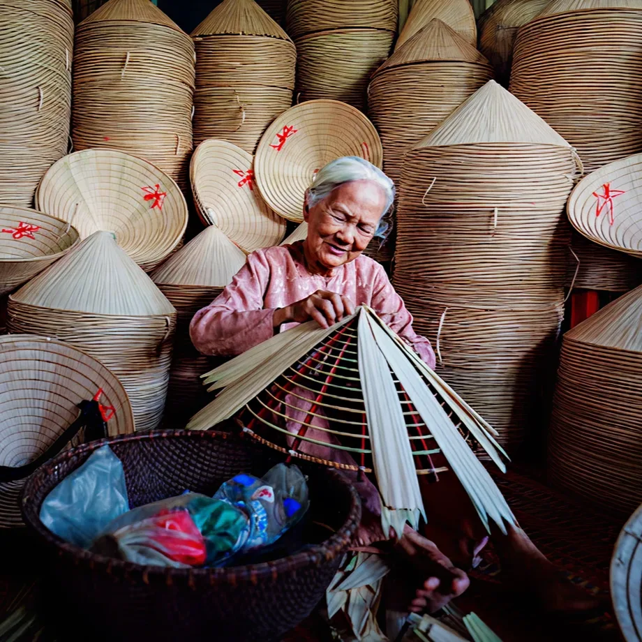 Handcrafted conical hat